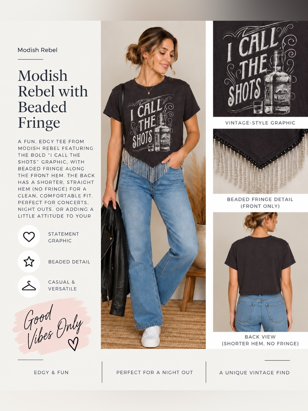 Modish Rebel with Beaded Fringe